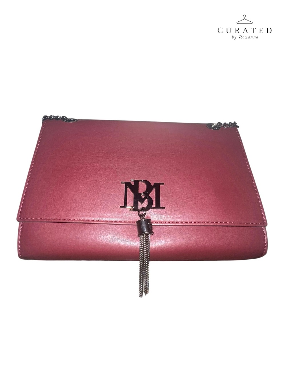 NWT Badgley Mischka Burgundy Chain Shoulder Crossbody Handbag